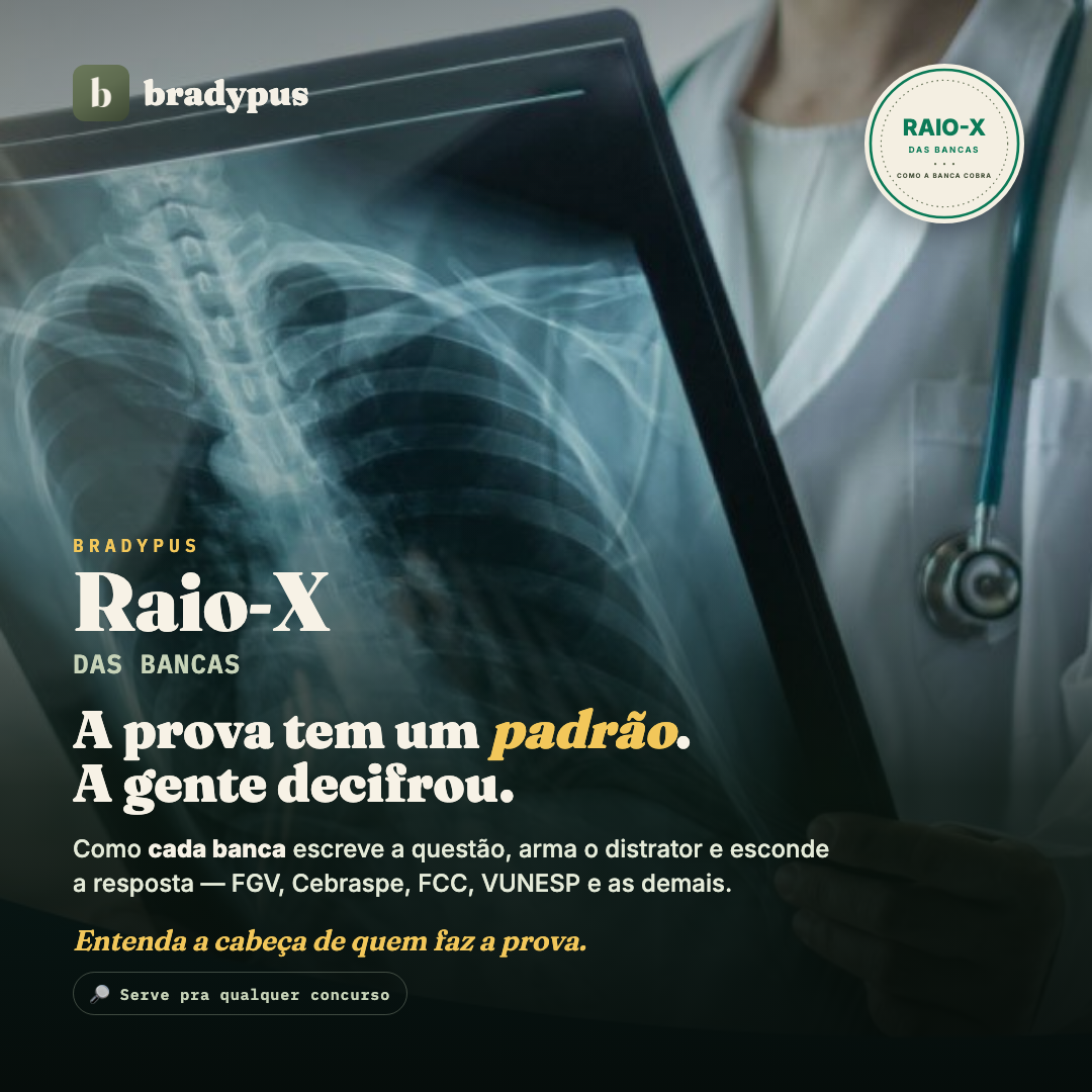 Capa do material Raio-X das Bancas